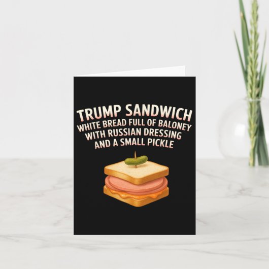 Anti Trump Sandwich Teken Funny Donald Kaart (Voorkant)
