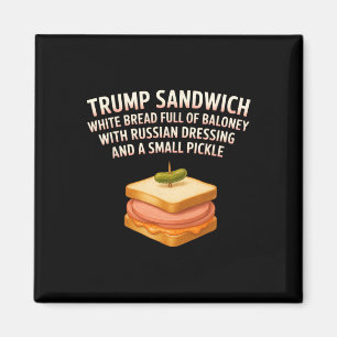 Anti Trump Sandwich Teken Funny Donald Magneet