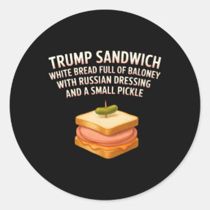 Anti Trump Sandwich Teken Funny Donald Ronde Sticker