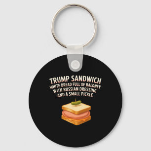 Anti Trump Sandwich Teken Funny Donald Sleutelhanger