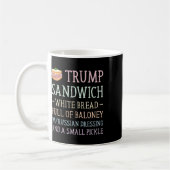 Anti Trump Sandwich teken grappig Koffiemok (Links)