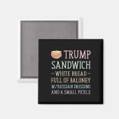 Anti Trump Sandwich teken grappig Magneet (Voorkant / Achterkant)