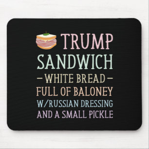 Anti Trump Sandwich teken grappig Muismat