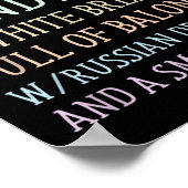 Anti Trump Sandwich teken grappig Poster (Hoek)