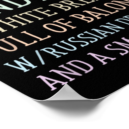 Anti Trump Sandwich teken grappig Poster (Hoek)