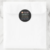 Anti Trump Sandwich teken grappig Ronde Sticker (Tas)