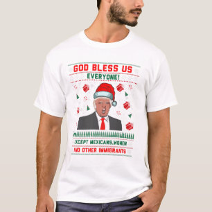 Anti-Trump Santa Hat Xmas Shirt met cadeau