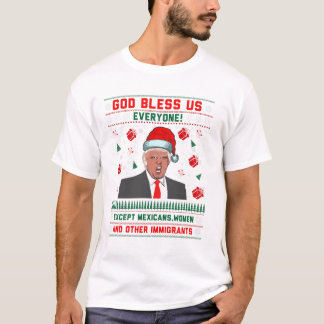 Anti-Trump Santa Hat Xmas Shirt met cadeau