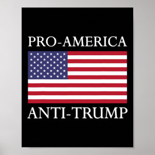 Anti-Trump Shirt - Amerikaanse vlag verzet zich Poster