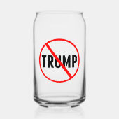 Anti-Trump Simple Red Circle X Politiek Blikvorm Glas (Voorkant)