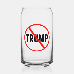 Anti-Trump Simple Red Circle X Politiek Blikvorm Glas