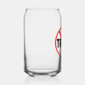 Anti-Trump Simple Red Circle X Politiek Blikvorm Glas (Rechts)