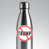 Anti-Trump Simple Red Circle X Politiek Sticker