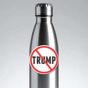 Anti-Trump Simple Red Circle X Politiek Sticker