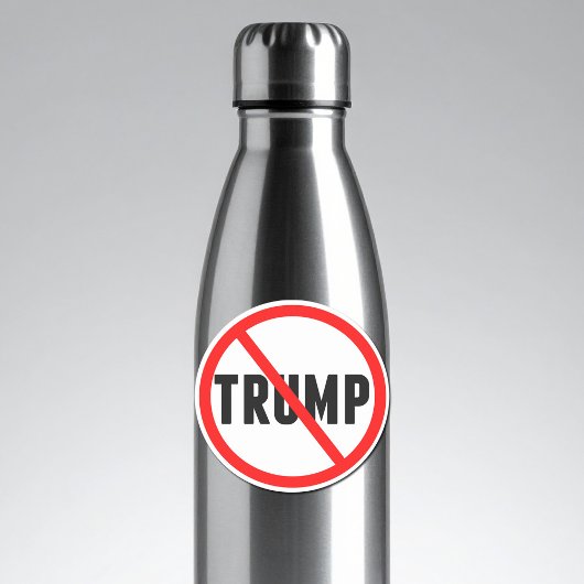 Anti-Trump Simple Red Circle X Politiek Sticker