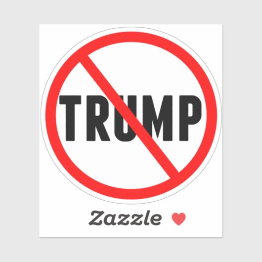 Anti-Trump Simple Red Circle X Politiek Sticker (Vel)