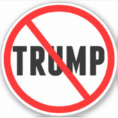 Anti-Trump Simple Red Circle X Politiek Sticker (Voorkant)
