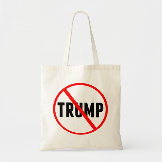 Anti-Trump Simple Red Circle X Politiek Tote Bag (Voorkant)