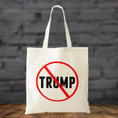 Anti-Trump Simple Red Circle X Politiek Tote Bag