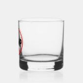 Anti-Trump Simple Red Circle X Politiek Whisky Glas (Links)