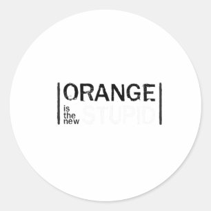 Anti-Trump Sinaasappel nieuwe stomme grappenmaker Ronde Sticker