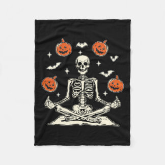 Anti Trump Skelet Halloween Lange Mouwen  Fleece Deken