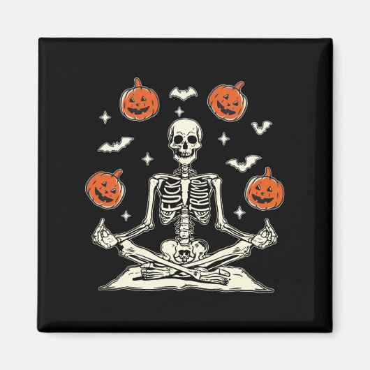 Anti Trump Skeleton Halloween Long Sleeve  Magneet (Voorkant)