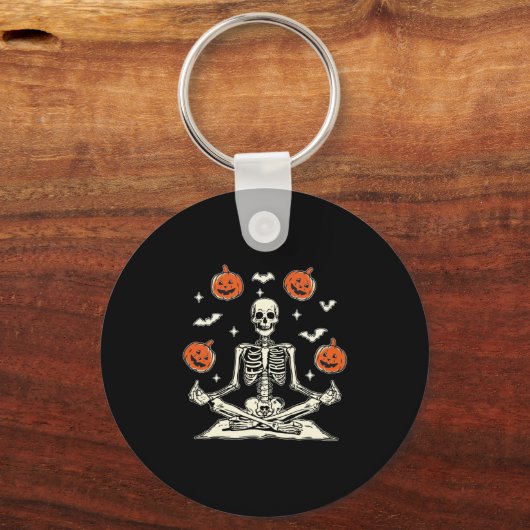 Anti Trump Skeleton Halloween Long Sleeve Sleutelhanger (Voorkant)