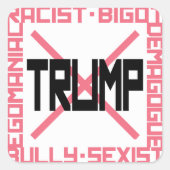 Anti-Trump Sq Sticker (Voorkant)