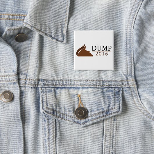 Anti-Trump Square Button (pomp) | 2016) (In situ)