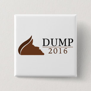 Anti-Trump Square Button (pomp)   2016)