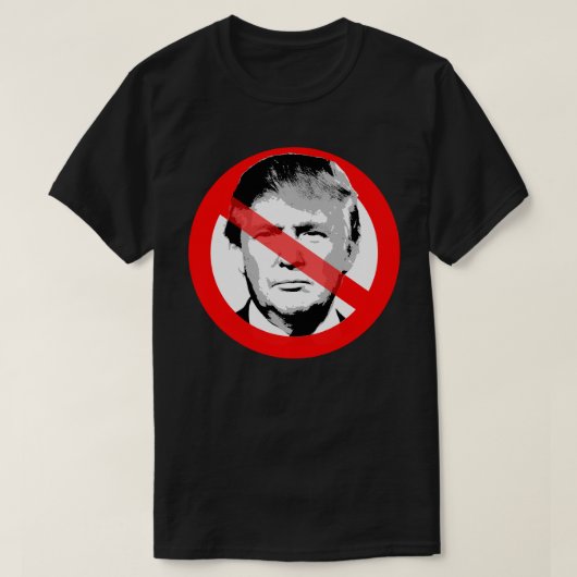 Anti Trump stak zijn gezicht uit T-shirt (Design voorkant)