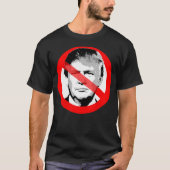 Anti Trump stak zijn gezicht uit T-shirt (Voorkant)