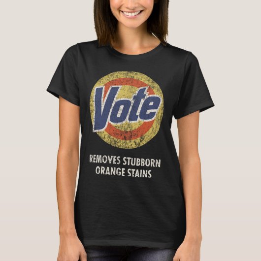 Anti-Trump Stem Wasmiddel Fun T-shirt (Voorkant)