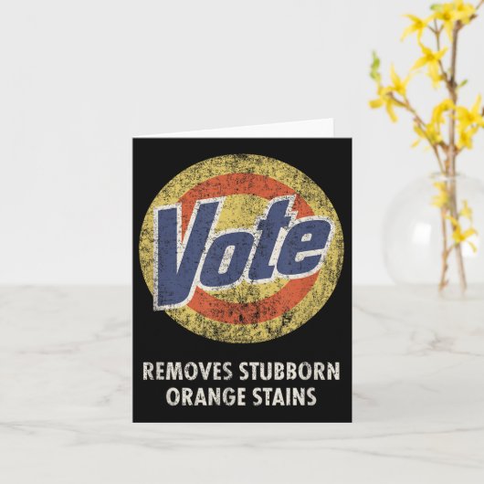 Anti-Trump Stem Wasmiddel Grappig  Kaart (Gele Bloem)