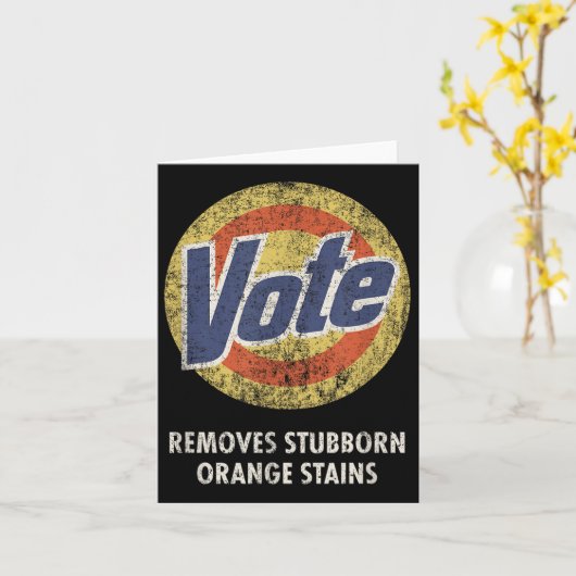 Anti-Trump Stem Wasmiddel Grappig  Kaart (Gele Bloem)