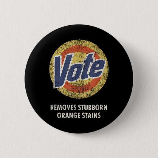 Anti-Trump Stem Wasmiddel Grappig  Ronde Button 5,7 Cm (Voorkant)