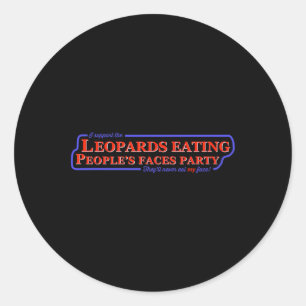 Anti-Trump steunt de luipaarden die de Fa van mens Ronde Sticker