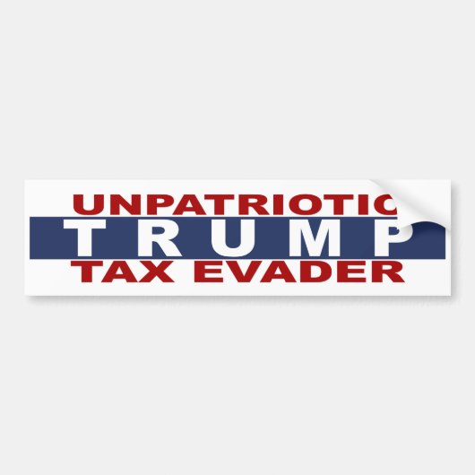 Anti-Trump sticker unpatriottic Trump tax (Voorkant)