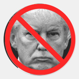 Anti Trump-Stickers Ronde Sticker