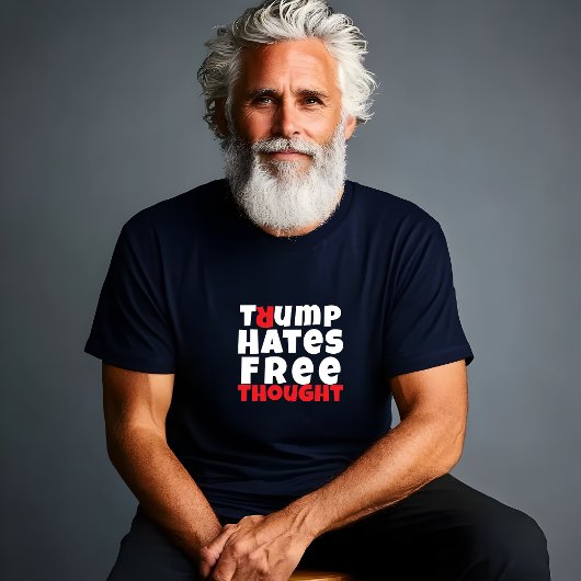 Anti-Trump studentenprotest slogan rood wit T-shirt