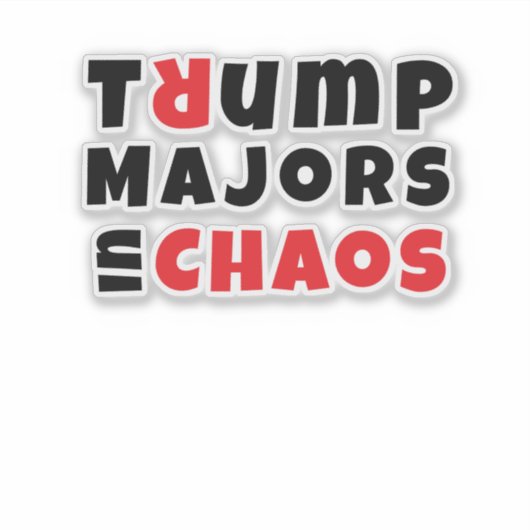 Anti-Trump studentenprotest slogan rood zwart Sticker (Voorkant)