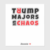 Anti-Trump studentenprotest slogan rood zwart Sticker (Vel)