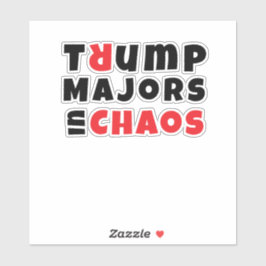 Anti-Trump studentenprotest slogan rood zwart Sticker