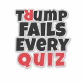 Anti-Trump studentenprotest slogan rood zwart Sticker (Voorkant)