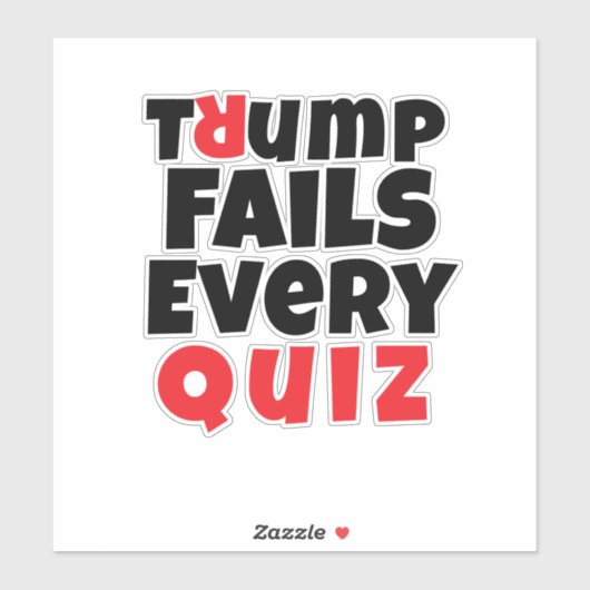 Anti-Trump studentenprotest slogan rood zwart Sticker (Vel)