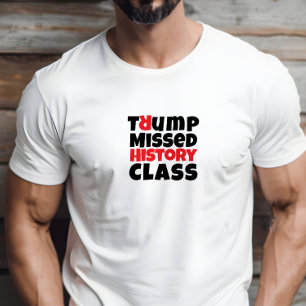 Anti-Trump studentenprotest slogan rood zwart T-shirt