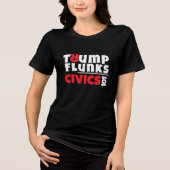 Anti-Trump studentenprotest slogan rood zwart Tri-Blend Shirt (Voorkant)