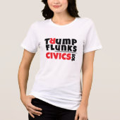 Anti-Trump studentenprotest slogan rood zwart Tri-Blend Shirt (Voorkant)