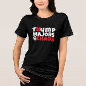 Anti-Trump studentenprotest slogan rood zwart Tri-Blend Shirt (Voorkant)